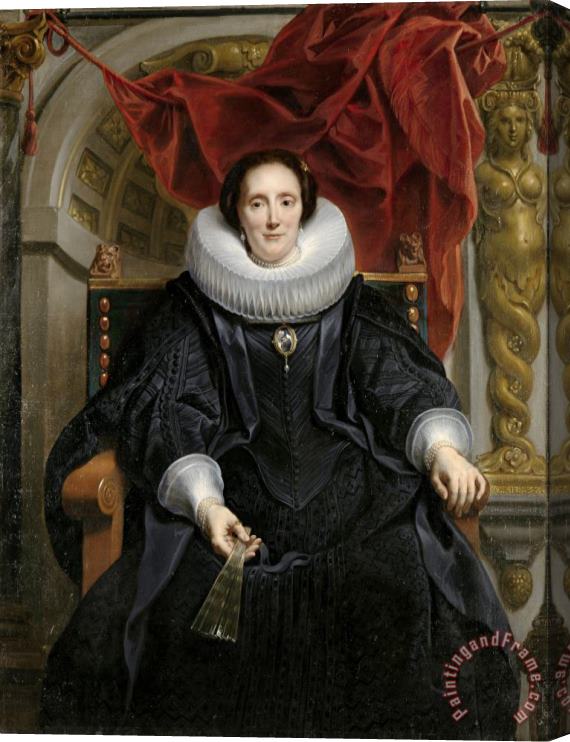 Jacob Jordaens Portrait of Catharina Behaghel Stretched Canvas Painting / Canvas Art