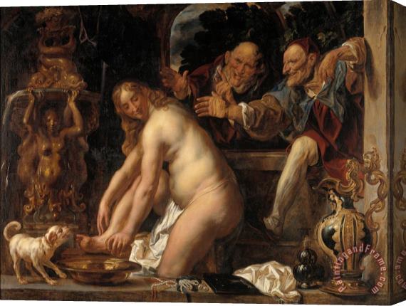 Jacob Jordaens Susanna And The Elders Stretched Canvas Painting / Canvas Art