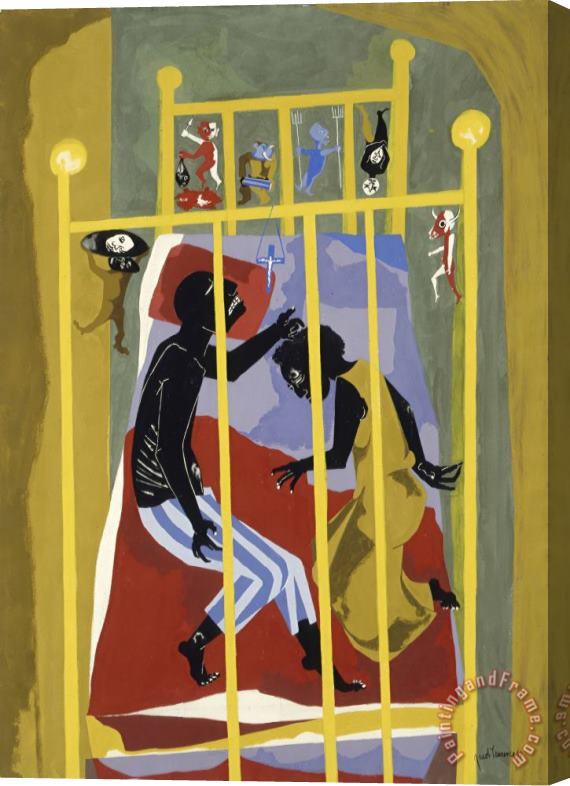 Jacob Lawrence Dreams #1 Stretched Canvas Painting / Canvas Art