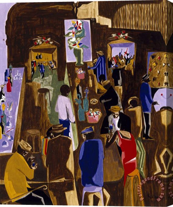 Jacob Lawrence The Brown Angel Stretched Canvas Painting / Canvas Art