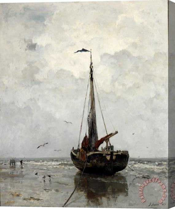 Jacob Maris Fishing Boat Stretched Canvas Print / Canvas Art
