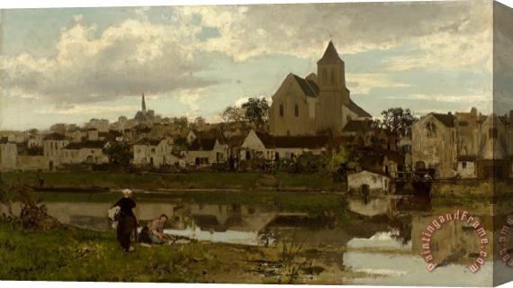 Jacob Maris View at Montigny Sur Loing Stretched Canvas Painting / Canvas Art
