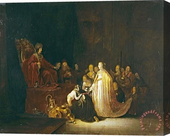 Jacob Willemsz. de Wet the Elder The Queen of Sheba Before King Solomon Stretched Canvas Print / Canvas Art
