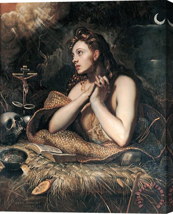 Jacopo Robusti Tintoretto Penitent Magdalene Stretched Canvas Painting / Canvas Art