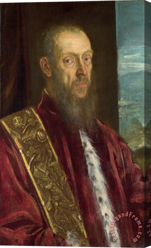 Jacopo Robusti Tintoretto Portrait of Vincenzo Morosini Stretched Canvas Print / Canvas Art