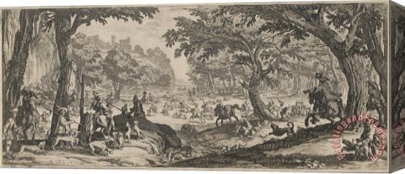 Jacques Callot The Stag Hunt Stretched Canvas Print / Canvas Art