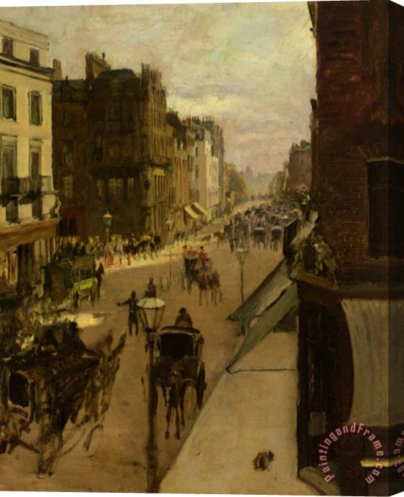 Jacques Emile Blanche A Street Scene in London Stretched Canvas Print / Canvas Art