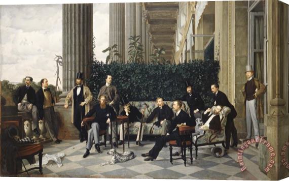 Jacques Joseph Tissot  The Circle of The Rue Royale Stretched Canvas Painting / Canvas Art