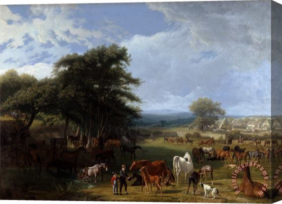 Jacques-Laurent Agasse Lord Rivers's Stud Farm, Stratfield Saye Stretched Canvas Painting / Canvas Art