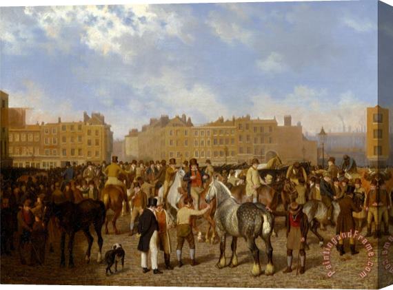 Jacques-Laurent Agasse Old Smithfield Market Stretched Canvas Painting / Canvas Art