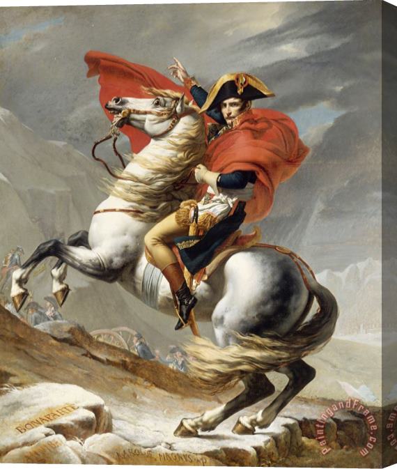 Jacques Louis David Bonaparte Crossing The Grand Saint-bernard Pass Stretched Canvas Painting / Canvas Art