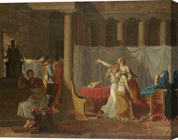 Jacques Louis David Lictors Bring Back to Brutus The Bodies of His Sons Stretched Canvas Painting / Canvas Art