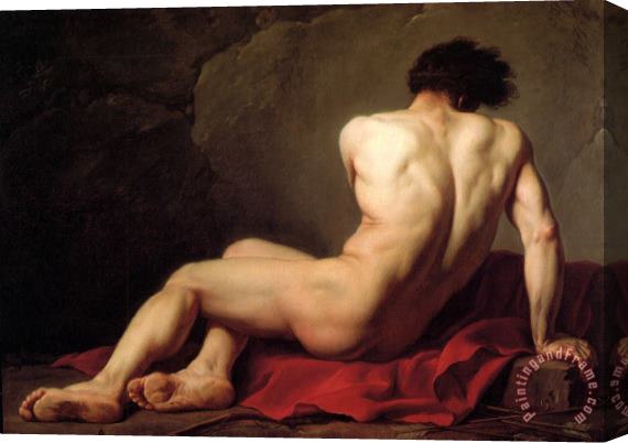 Jacques Louis David Male Nude Known As Patroclus Stretched Canvas Print / Canvas Art
