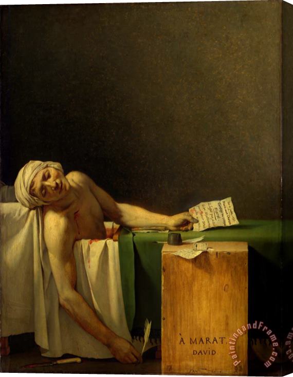 Jacques Louis David Marat Assassinated Stretched Canvas Print / Canvas Art