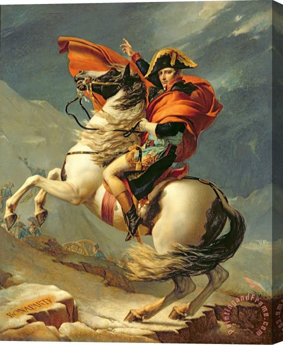 Jacques Louis David Napoleon Crossing the Alps on 20th May 1800 Stretched Canvas Print / Canvas Art