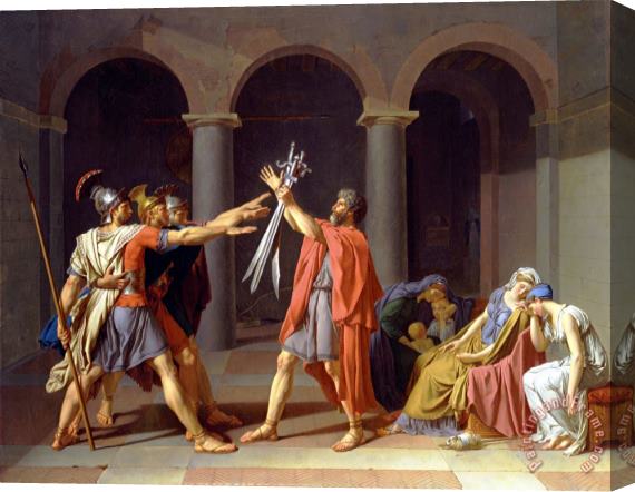 Jacques Louis David Oath of The Horatii Stretched Canvas Print / Canvas Art
