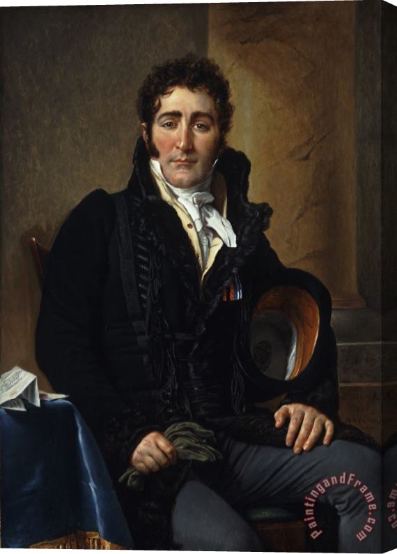 Jacques Louis David Portrait of The Comte De Turenne Stretched Canvas Painting / Canvas Art