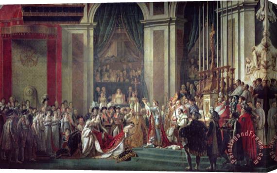 Jacques Louis David The Consecration of The Emperor Napoleon (1769 1821) And The Coronation of The Empress Josephine (1763 1814) by Pope Pius Vii, 2nd December 1804 Stretched Canvas Painting / Canvas Art
