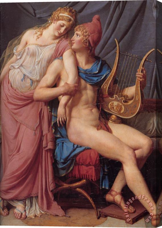 Jacques Louis David The Courtship of Paris And Helen Stretched Canvas Print / Canvas Art
