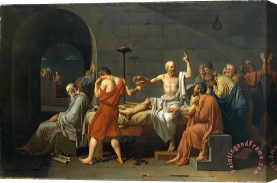 Jacques Louis David The Death of Socrates Stretched Canvas Painting / Canvas Art