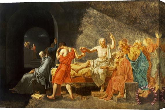 Jacques Louis David The Death of Socrates Stretched Canvas Print / Canvas Art