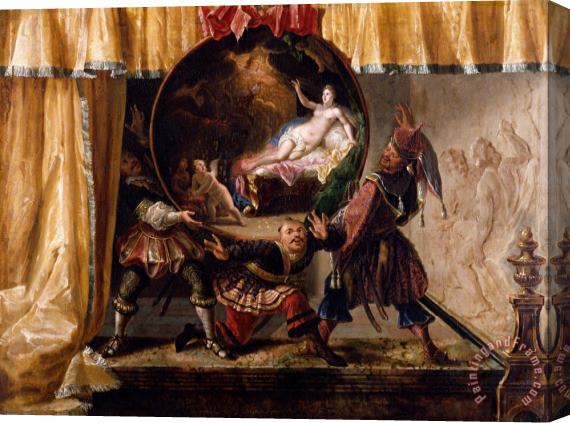 Jacques Vigoureux Duplessis Painted Fire Screen Stretched Canvas Painting / Canvas Art