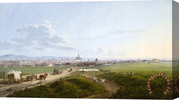 Jakob Alt View of Vienna From The Spinner on The Cross, 1817 Stretched Canvas Painting / Canvas Art