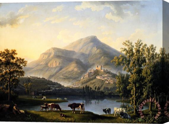 Jakob Philipp Hackert  Veduta D'itri (landscape with a View of Itri) Stretched Canvas Painting / Canvas Art