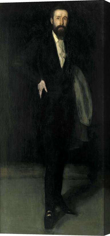 James Abbott McNeill Whistler Arrangement in Black Portrait of F. R. Leyland Stretched Canvas Painting / Canvas Art
