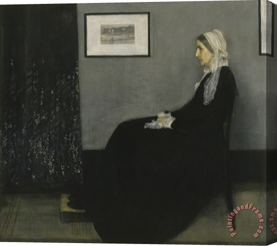 James Abbott McNeill Whistler Arrangement in Gray And Black No. 1 (also Known As, Portrait of The Artist's Mother) Stretched Canvas Print / Canvas Art