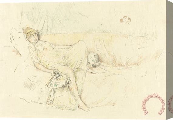 James Abbott McNeill Whistler Draped Figure Reclining Stretched Canvas Painting / Canvas Art