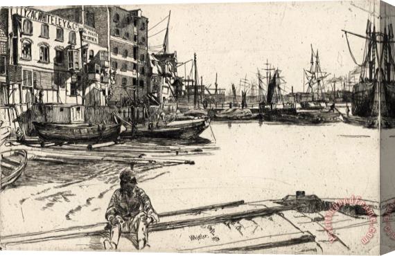 James Abbott McNeill Whistler Eagle Wharf Stretched Canvas Print / Canvas Art