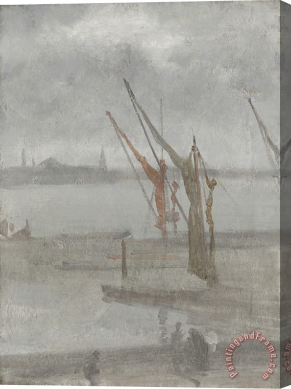 James Abbott McNeill Whistler Grey And Silver: Chelsea Wharf Stretched Canvas Print / Canvas Art