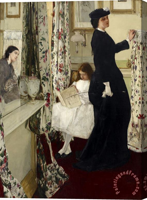 James Abbott McNeill Whistler Harmony in Green And Rose The Music Room Stretched Canvas Print / Canvas Art