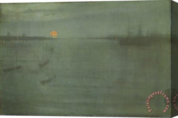 James Abbott McNeill Whistler Nocturne Blue And Gold Southampton Water Stretched Canvas Print / Canvas Art
