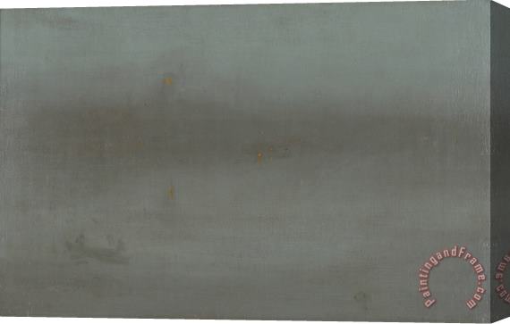 James Abbott McNeill Whistler Nocturne, Blue And Silver: Battersea Reach Stretched Canvas Painting / Canvas Art