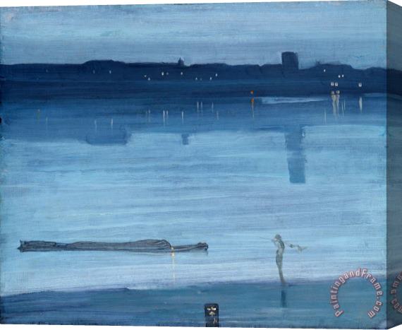 James Abbott McNeill Whistler Nocturne Blue And Silver Stretched Canvas Print / Canvas Art