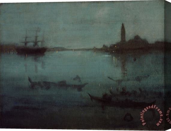 James Abbott McNeill Whistler Nocturne in Blue And Silver The Lagoon, Venice Stretched Canvas Print / Canvas Art