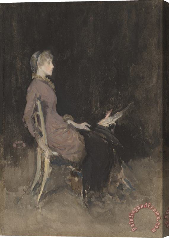 James Abbott McNeill Whistler Study in Black And Gold (madge O'donoghue) Stretched Canvas Painting / Canvas Art
