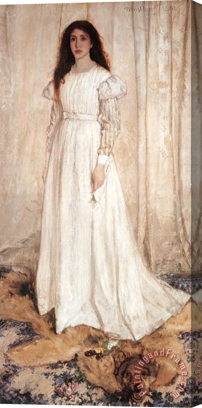 James Abbott McNeill Whistler Symphony in White No. 1 The White Girl Stretched Canvas Painting / Canvas Art