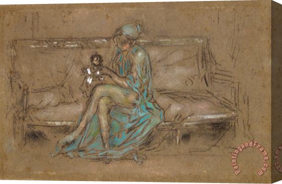 James Abbott McNeill Whistler The Green Cap Stretched Canvas Painting / Canvas Art