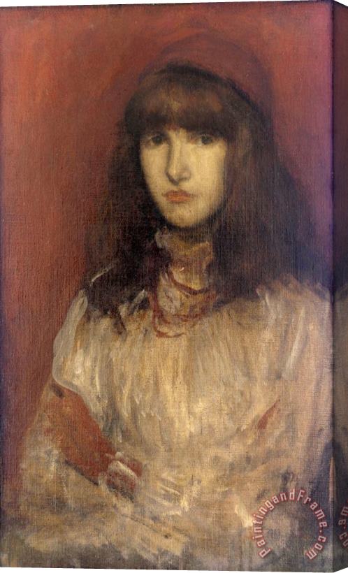 James Abbott McNeill Whistler The Little Red Glove Stretched Canvas Print / Canvas Art