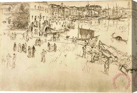 James Abbott McNeill Whistler The Riva, No. 1 Stretched Canvas Print / Canvas Art