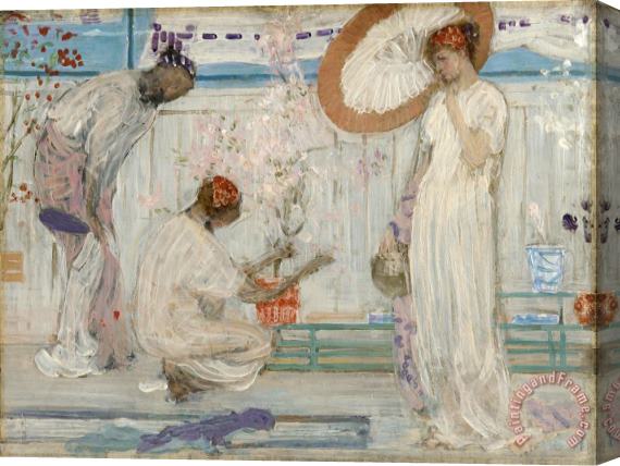 James Abbott McNeill Whistler The White Symphony Three Girls Stretched Canvas Print / Canvas Art