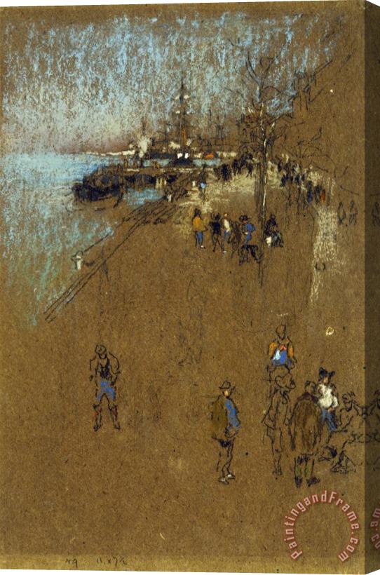 James Abbott McNeill Whistler The Zattere: Harmony in Blue And Brown Stretched Canvas Print / Canvas Art