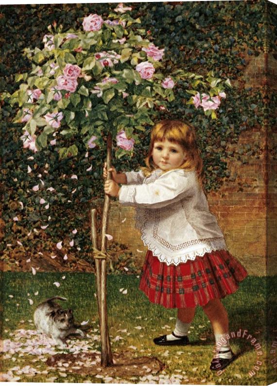James Hayllar The Rose Tree Stretched Canvas Painting / Canvas Art
