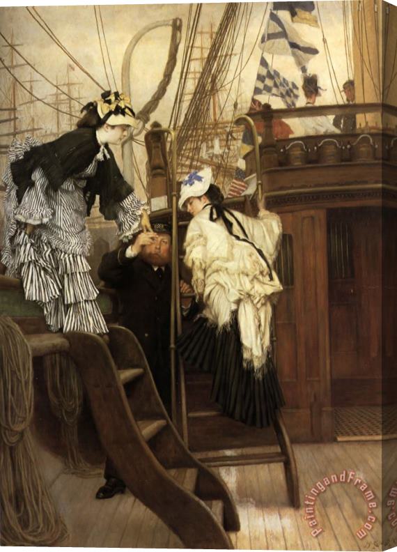 James Jacques Joseph Tissot Boarding The Yacht Stretched Canvas Painting / Canvas Art