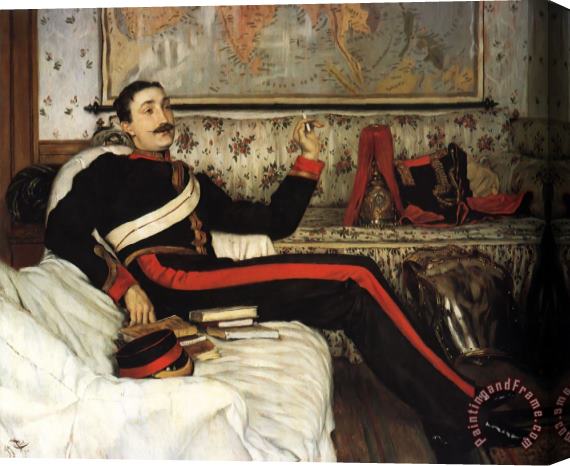 James Jacques Joseph Tissot Colonel Frederick Gustavus Barnaby Stretched Canvas Painting / Canvas Art