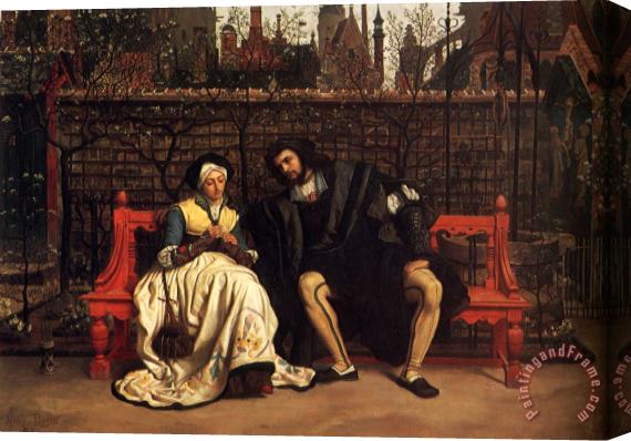 James Jacques Joseph Tissot Faust And Marguerite in The Garden Stretched Canvas Painting / Canvas Art