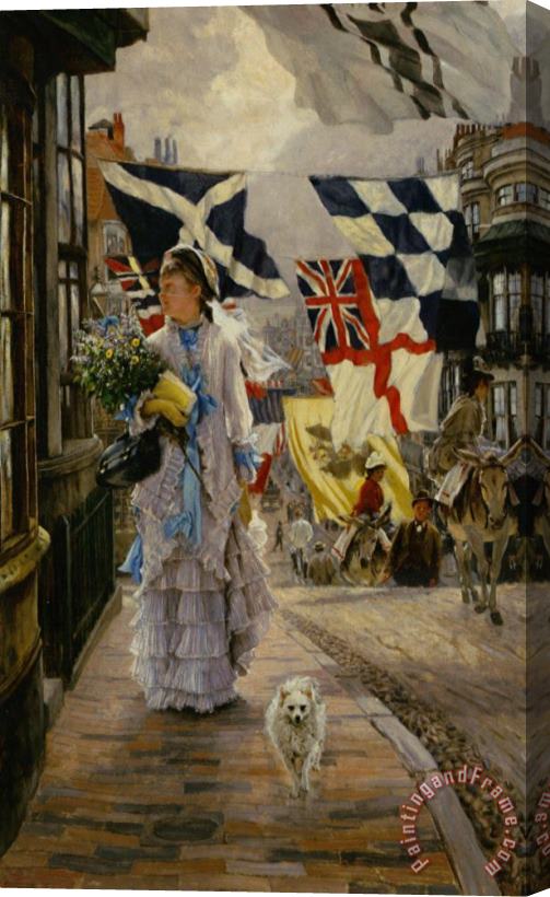 James Jacques Joseph Tissot Fete Day at Brighton Stretched Canvas Painting / Canvas Art